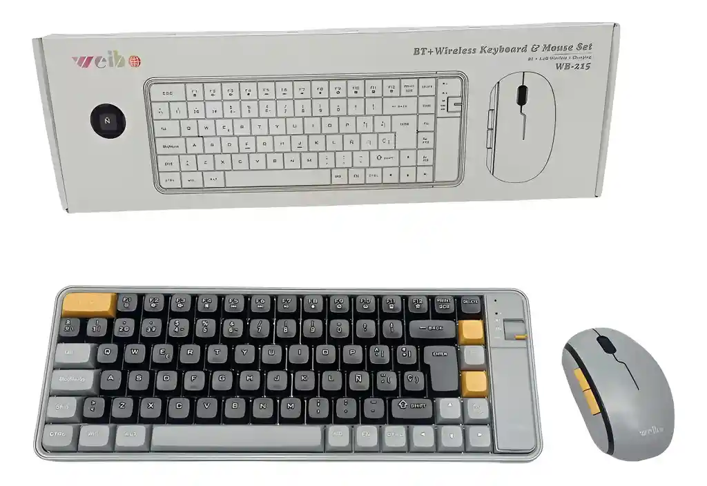 Teclado Y Mouse Bluetooth Recargable Mouse 5 Botones Mouse Gris Oscuro Teclado Gris Oscuro