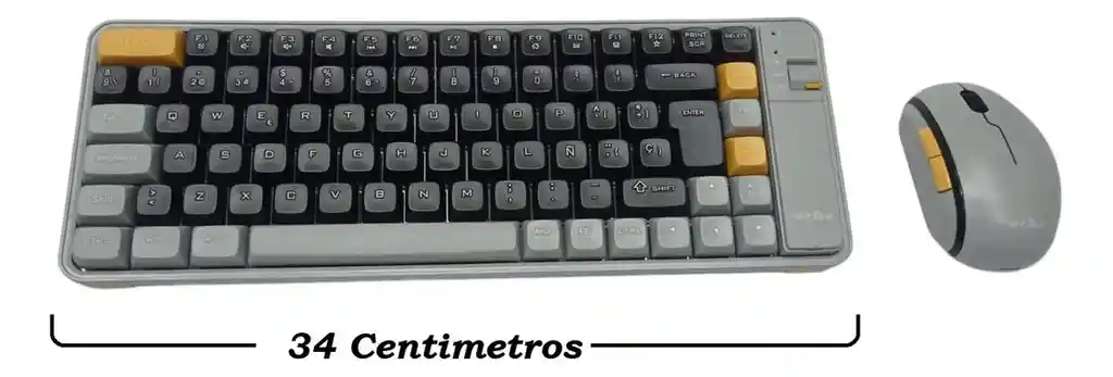 Teclado Y Mouse Bluetooth Recargable Mouse 5 Botones Mouse Gris Oscuro Teclado Gris Oscuro