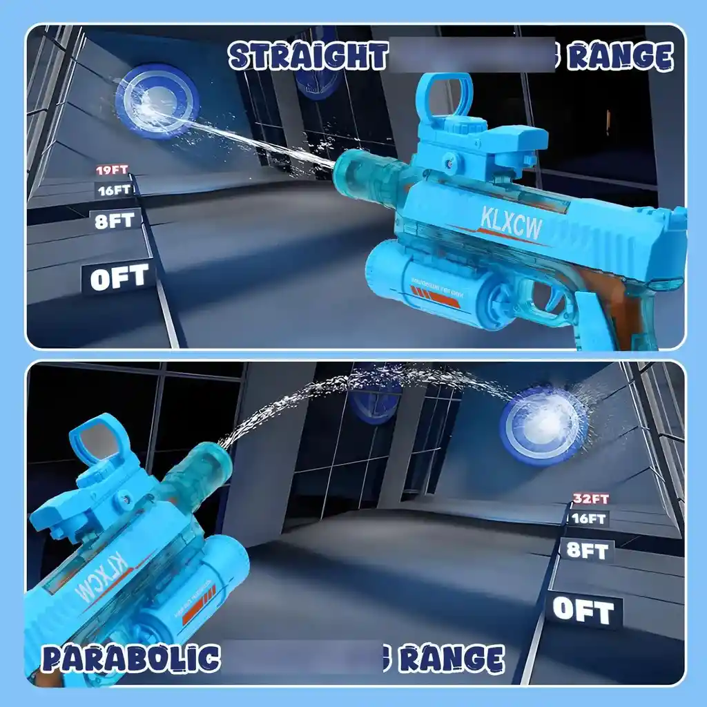 Pistola De Agua Eléctrica Con 750 Cc Para Niños Y Adultos, Pistola De Agua De Alta Potencia Ip67 Impermeable Hasta 32 Pies