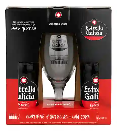 Estuche Pack De Cerveza Estrella Galicia + Copa
