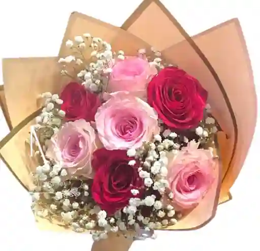 Flores Rosas De Colores X6