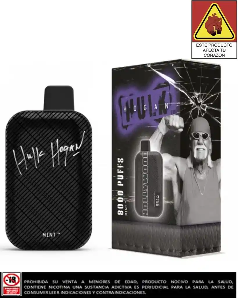 Vapeador Hulk Hogan Mint 8.000 Puffs