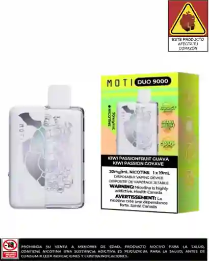 Vapeador Moti Duo Kiwi Passionfruit Guava 9.000 Puffs