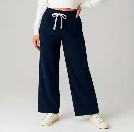 Pantalón Jogger Palazzo Comfort Azul Oscuro