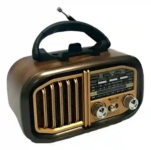 Radio Portátil Vintage Con Bluetooth, Usb, Mp3 Y Sintonizador Am/fm