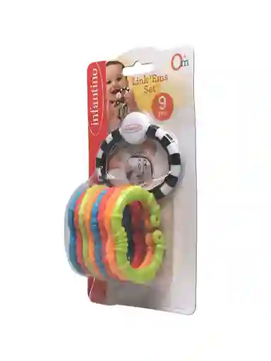Set Anillos Sensoriales Bebé Colores Y Texturas 9 Piezas