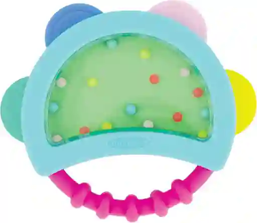 Juguete Pandereta Para Bebé Sensorial Texturas Y Colores