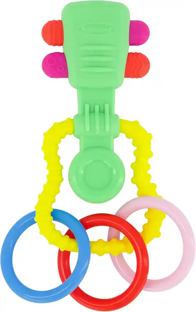 Juguete Guitarra Sensorial Bebé Aros Con Colores Y Texturas