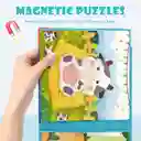 Libro Rompecabezas Magnético 3 En 1 Tema Animales De Granja