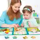 Libro Rompecabezas Magnético 3 En 1 Tema Animales De Granja