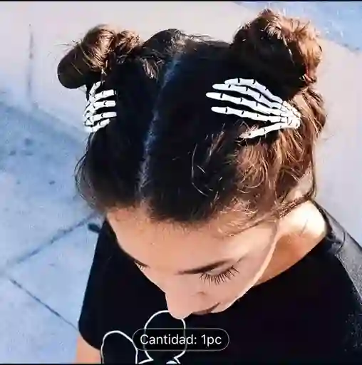 Pinzas Halloween Mano De Calavera Para El Cabello