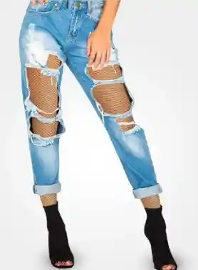 Medias Largas Negras Tipo Malla Halloween