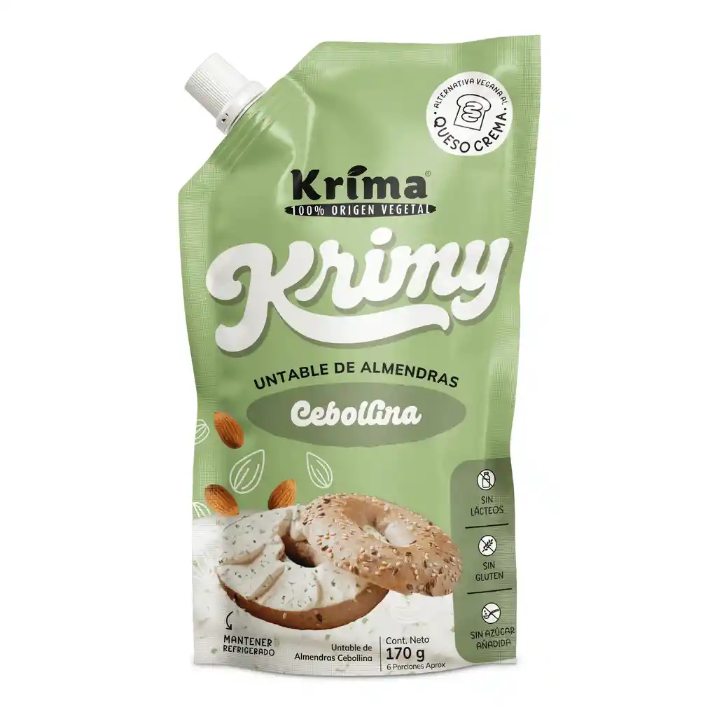 Queso Crema De Almendras Krimy Cebollina