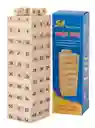 Torre Jenga Madera 54 Bloques Pequeña Dados Juego Mesa