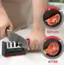 Afilador De Cuchillos Pro Multifuncional Ergonómico Cocina Color Negro