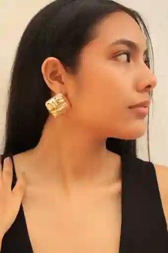 Aretes Cuadrados Rodio