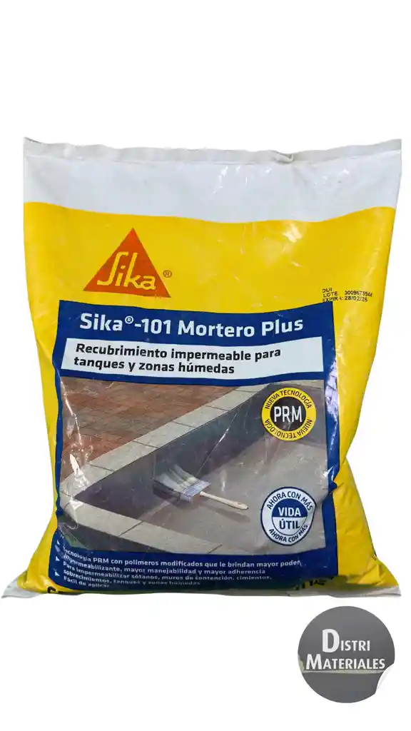 Sika 101 Mortero Plus Gris X 25 Kg