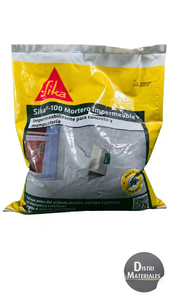 Sika 100 Mortero Impermeable Gris X 50 Kg