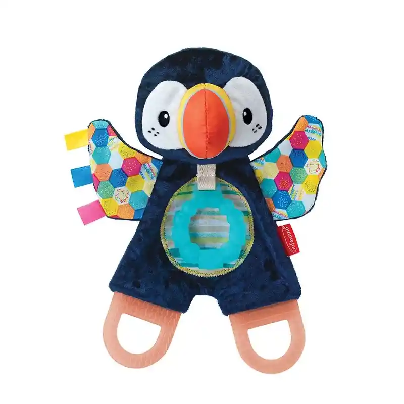 Juguete Sensorial Puffin Con Texturas Y Mordedor Bebés