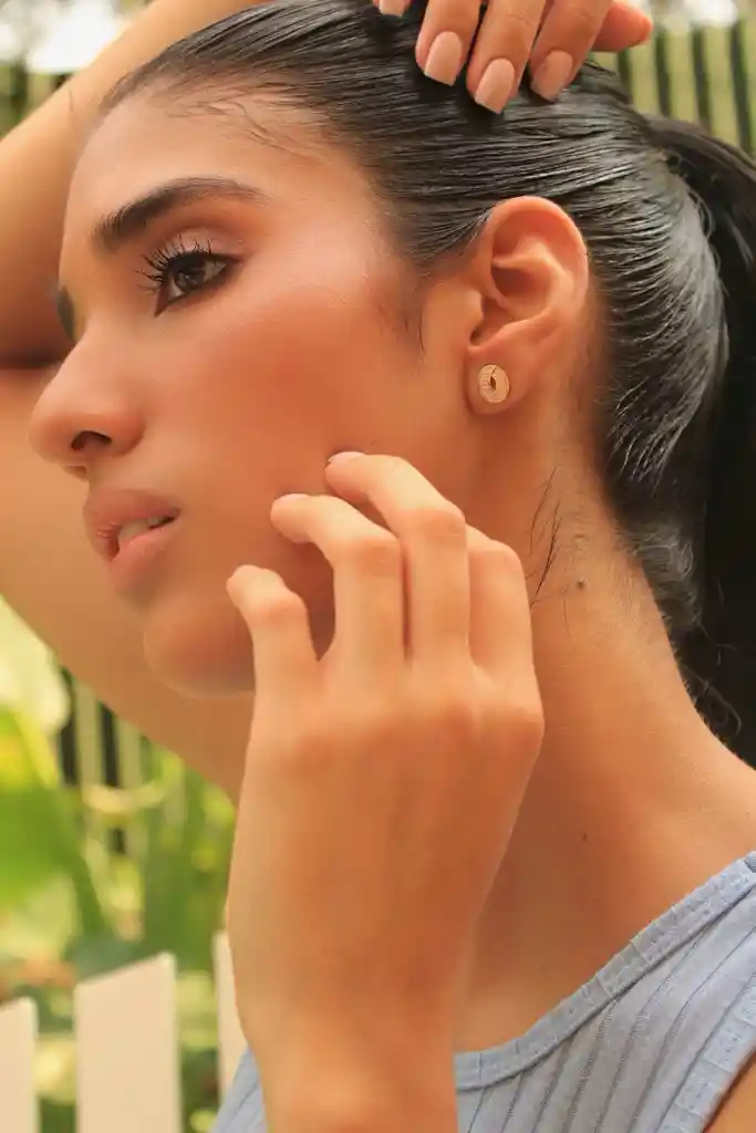 Arete- Topos Dorados Minimal Chic Rodio