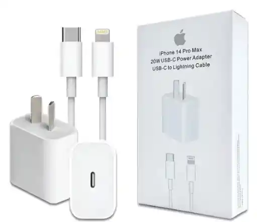 Cargador Carga Rapida 20w Usb-c A Lightning Para Iphone 14 13 12 11 Pro Max Ipad