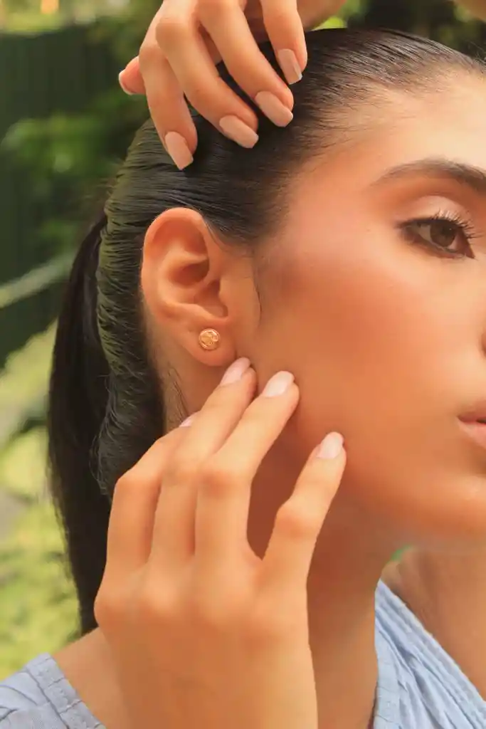 Arete-topo Mini Medalla Rodio