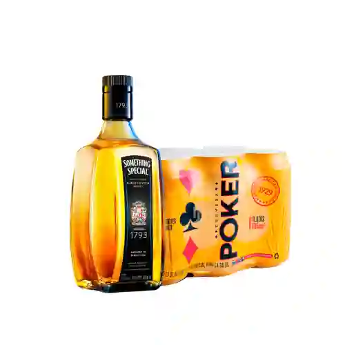 Whisky Something Special 750ml, Gratis Sixpack Poker 330ml