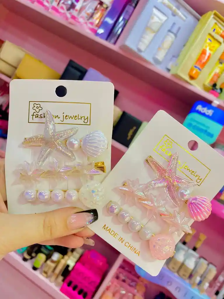 🐚 Set De Ganchitos Sirena Mágica (x3)🐚