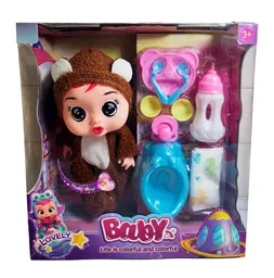 Muñeco Bebe Bebote Con Pijama Peluche Bacinilla Tetero