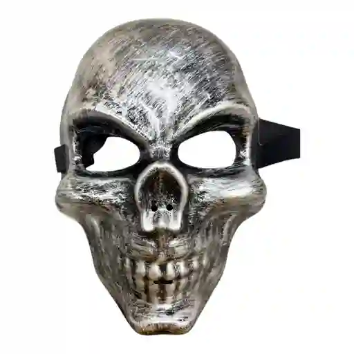 Mascara Calavera Gris Disfraz Skull Craneo Halloween Muerte Fiesta Caareta