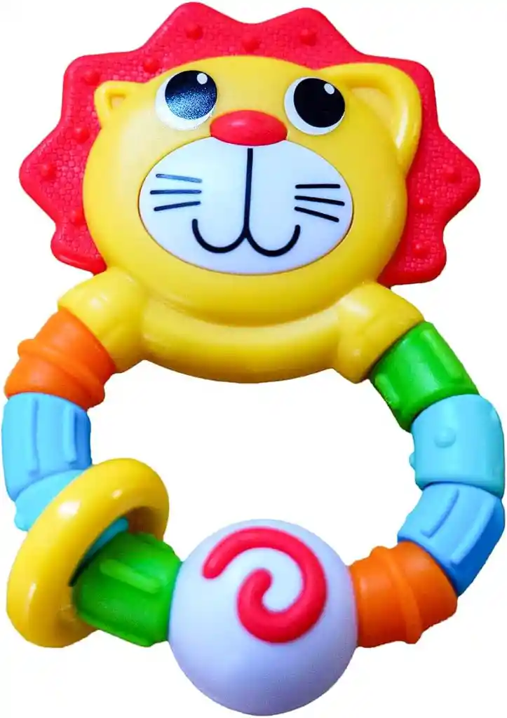 Juguete Sensorial Para Bebés Mordedor Y Sonajero León