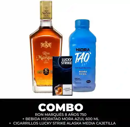 Ron Marques 8 Años 750 Ml + Bebida Hidratao 600 Ml
