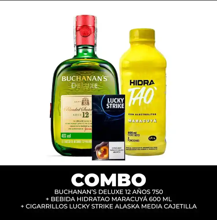 Buchanans Deluxe 12 Años 750 Ml + Bebida Hidratao