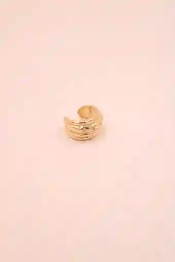 Ear Cuff Ondas Con Brillos Rodio