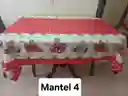Mantel Navideño En Lino Para 6 Puestos Mide 2,00 X 1,60 Mts Opcion 1