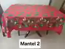 Mantel Navideño En Lino Para 6 Puestos Mide 2,00 X 1,60 Mts Opcion 1