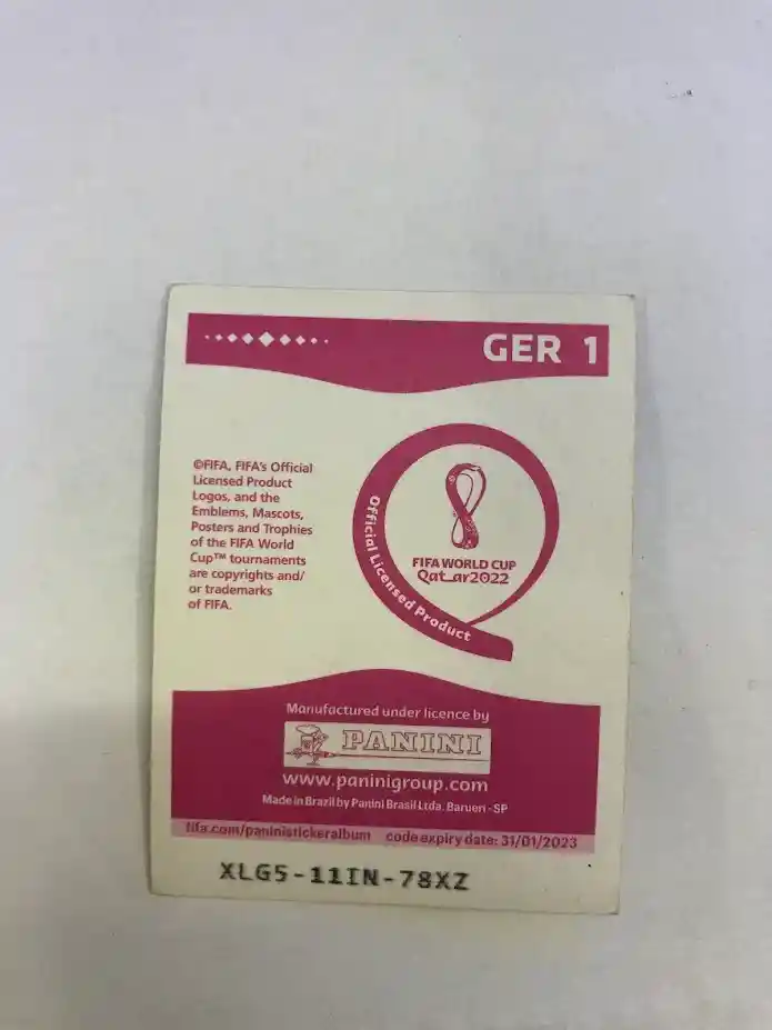 Lamina Escudo De Alemania Para Album Copa Mundial Qatar 2022 Panini