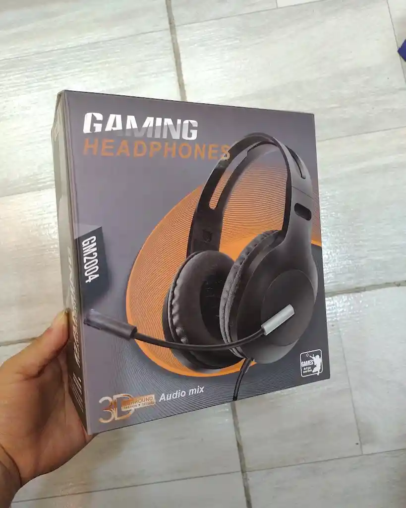 Audifonos Diadema Con Cable Color Negro Gm2004