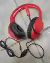 Audifonos Diadema Con Cable Color Rojo Gm2001