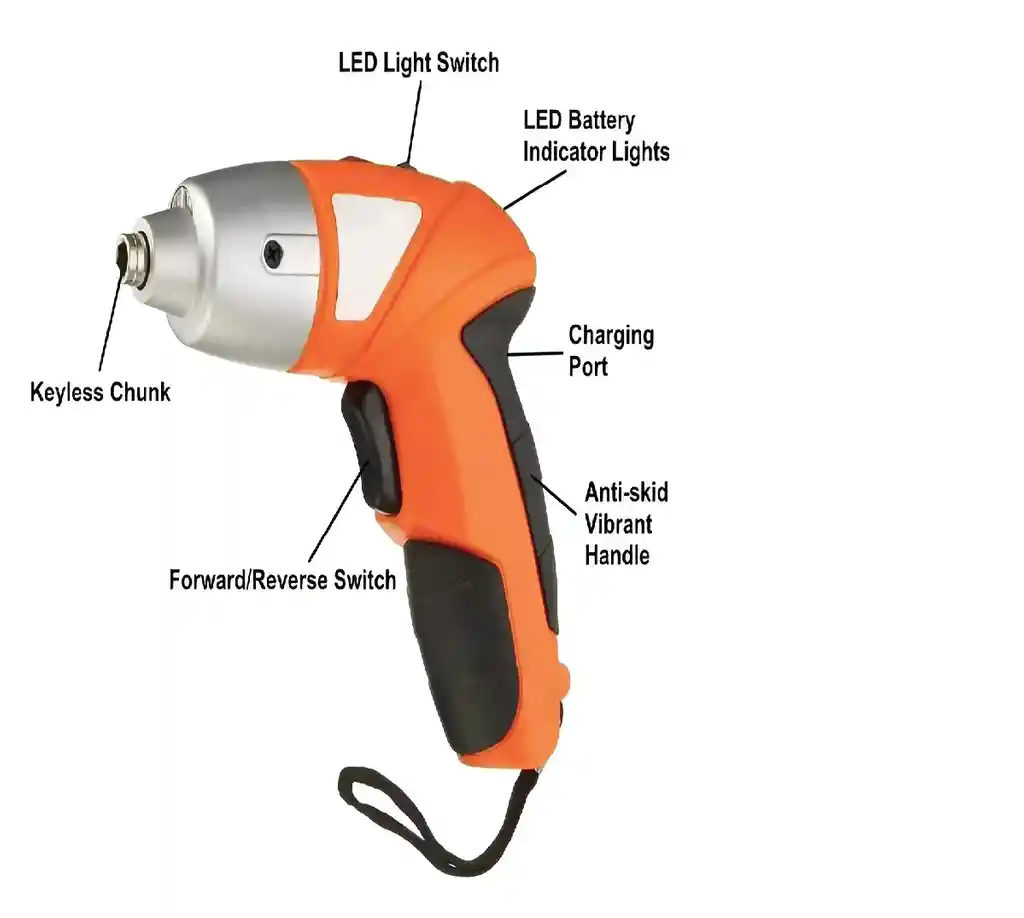 Destornillador Zebbris Inalámbrico Eléctrico Atornillador - Naranja - 50