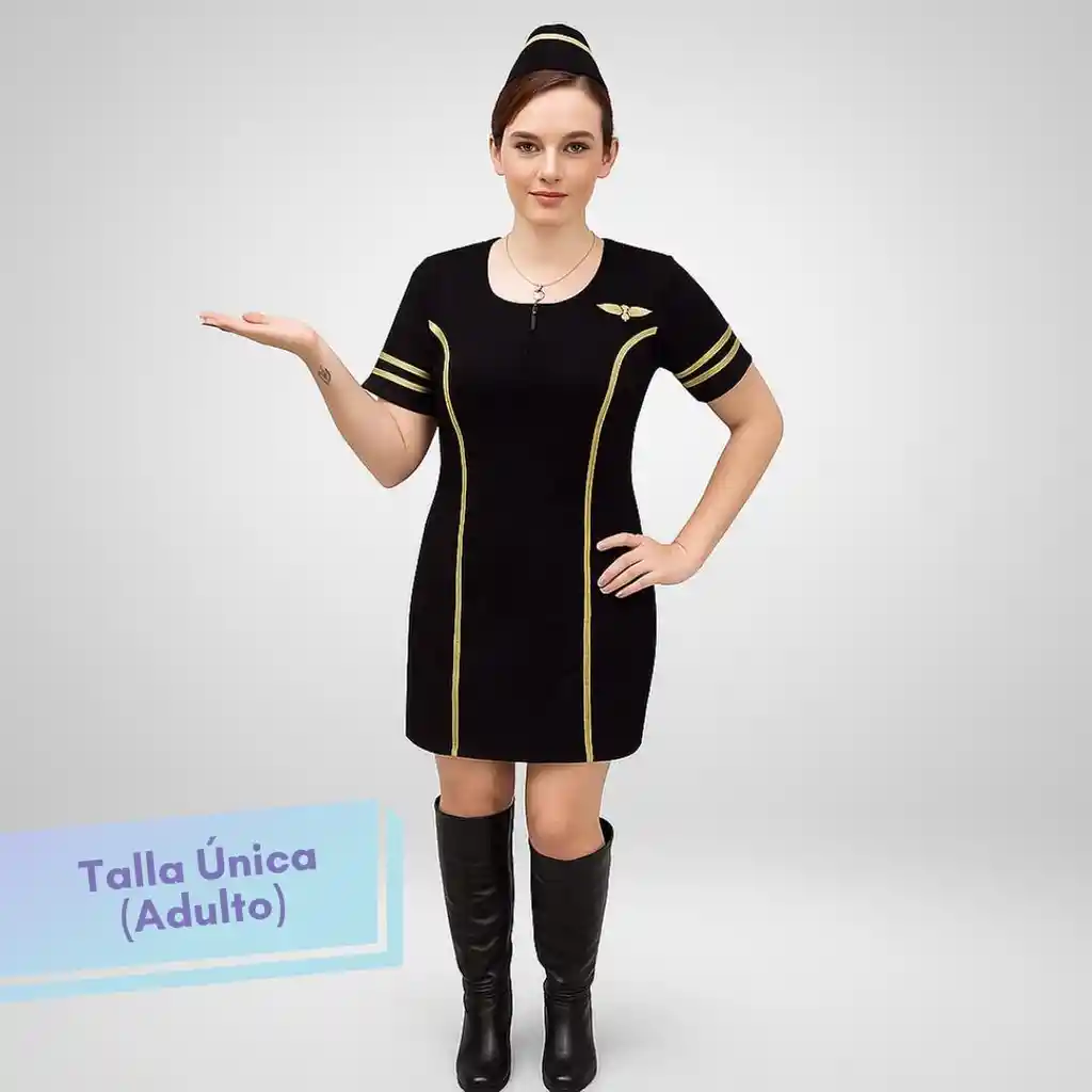 Disfraz Halloween Azafata Talla Única Adulto