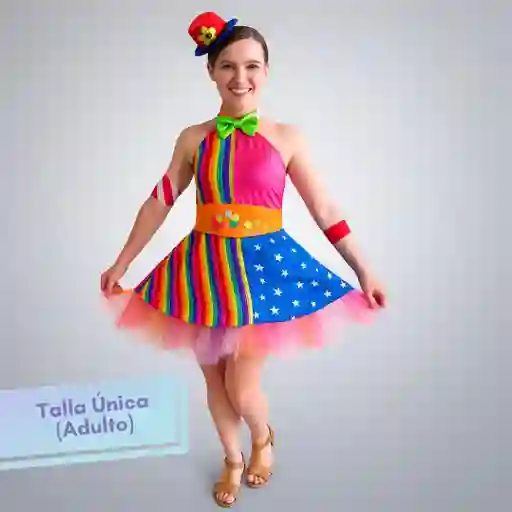 Disfraz Halloween Payasa Talla Única Adulto