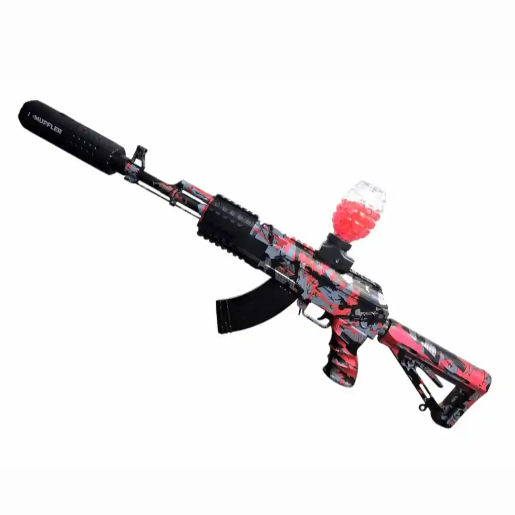 Pistola De Hidrogel Automática + Silenciador De Luz De Color Rgb Con Vaporizador De Humo (pistola De Juguete)