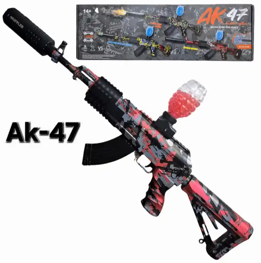 Pistola De Hidrogel Automática + Silenciador De Luz De Color Rgb Con Vaporizador De Humo (pistola De Juguete)