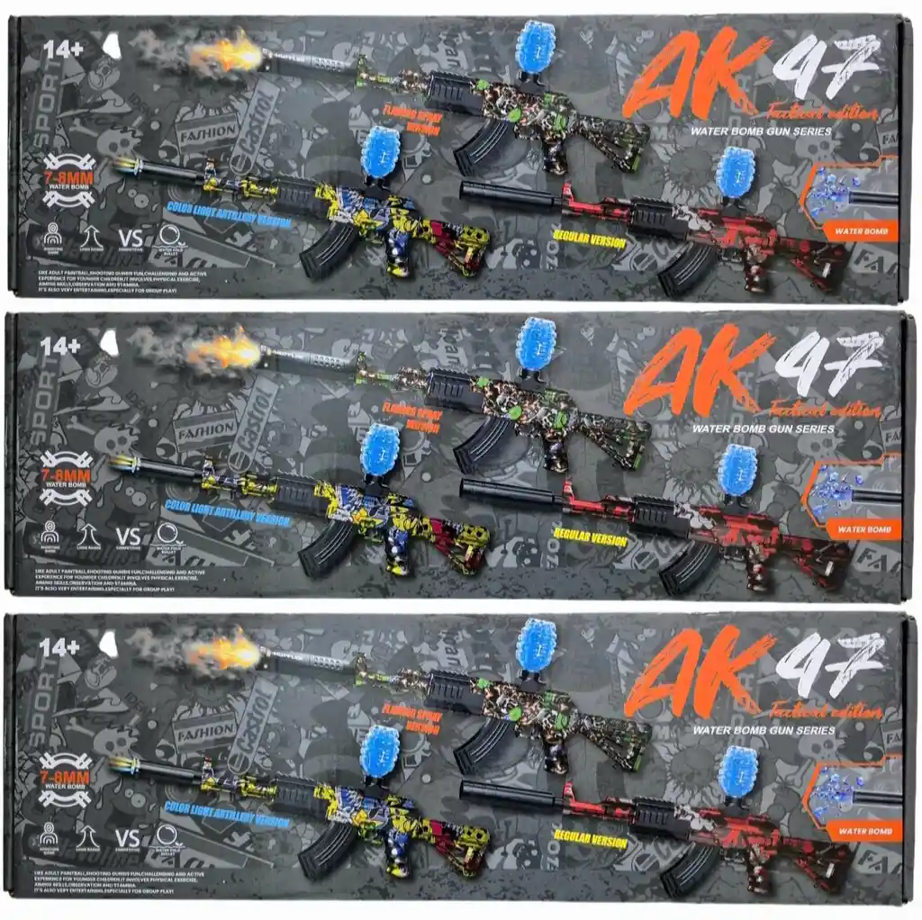 Pistola De Hidrogel Automática + Silenciador De Luz De Color Rgb Con Vaporizador De Humo (pistola De Juguete)