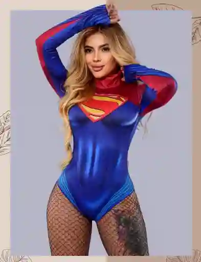 Body Superman Sexy - Incluye Medias Malla (talla Única)