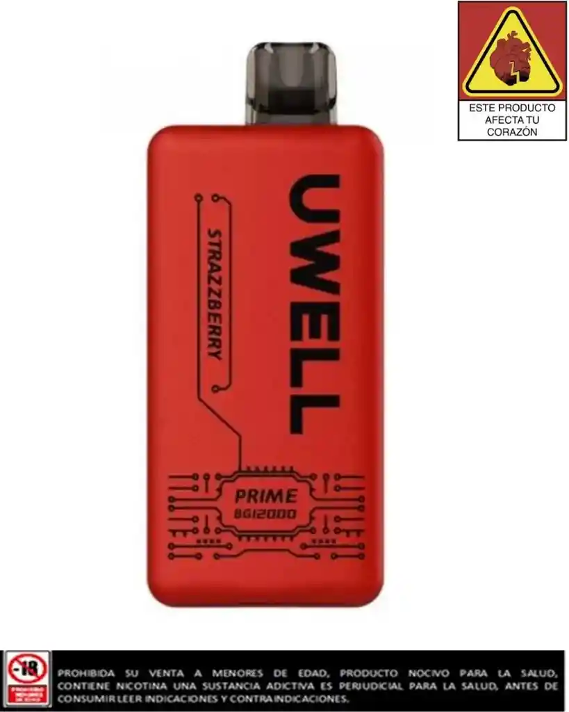 Vapeador Uwell Strazzberry 12.000 Puffs