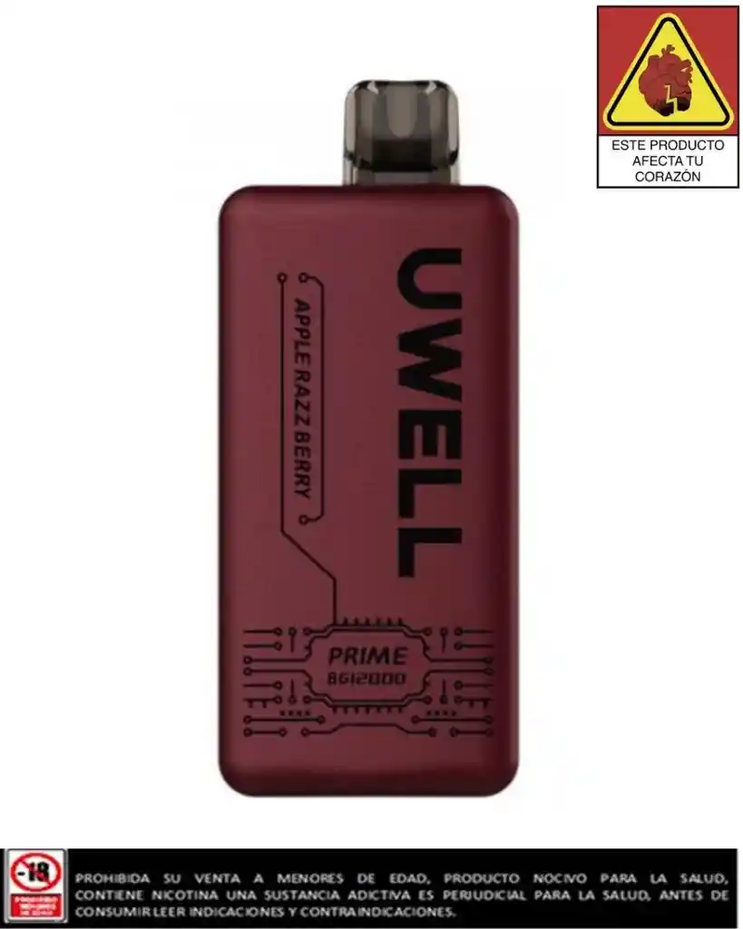 Vapeador Uwell Apple Razz Berry 12.000 Puffs