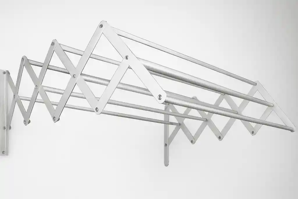 Tendedero De Pared Plegable 1 Metro Metálico Resistente Ahorra Espacio Ropa