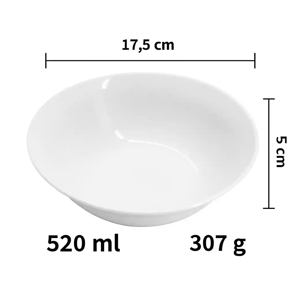 Plato Hondo Porcelana 520 Ml Ideal Para Sopa Restaurante